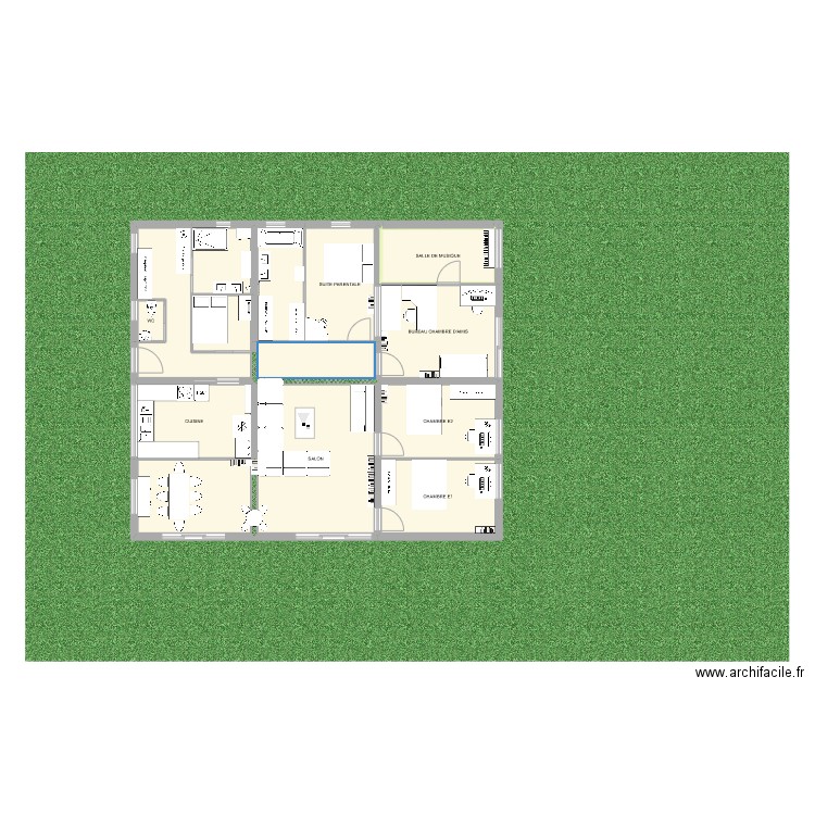 MAISON DE REVE 2. Plan de 18 pièces et 157 m2