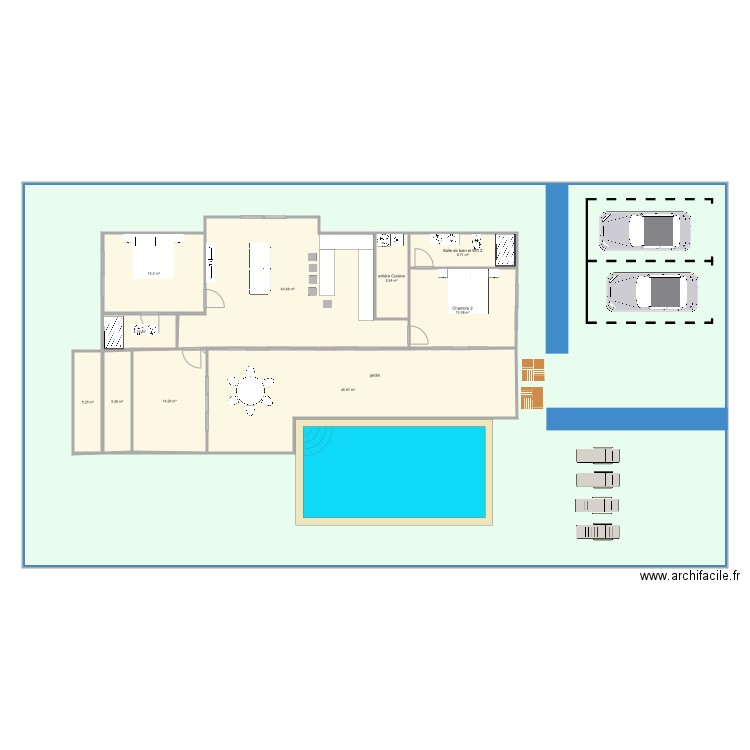 chong mon 3 chambres jardin parking . Plan de 0 pièce et 0 m2