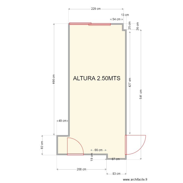 MIGUEL ANGEL AMBEL COCINA. Plan de 1 pièce et 13 m2