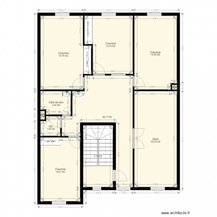2eme etage 4 eme essai. Plan de 0 pièce et 0 m2