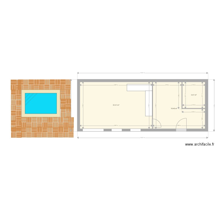 loevenbruck. Plan de 3 pièces et 53 m2