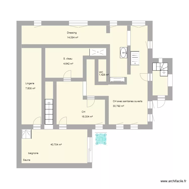 Rez de Jardin HIRSON. Plan de 