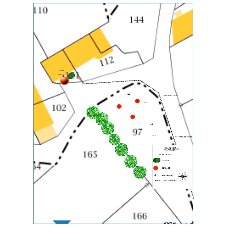 IMPLANTATION DOSSIER DANY. Plan de 0 pièce et 0 m2