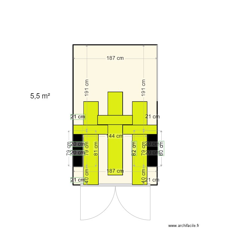 Plancher camionnette. Plan de 0 pièce et 0 m2
