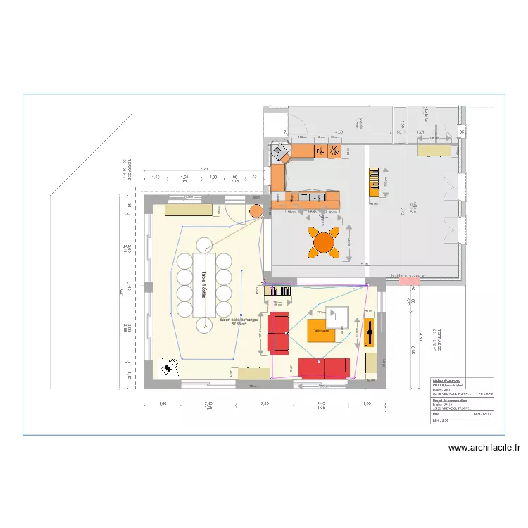 Eclairage int&eacute;rieur extension option 2 ter. Plan de 