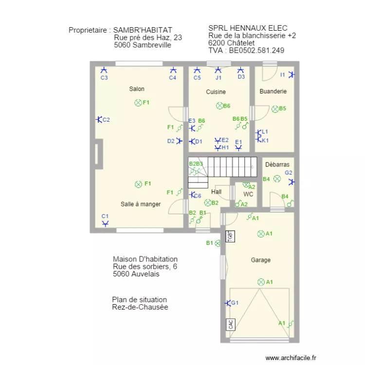 sorbiers 6 rez. Plan de 