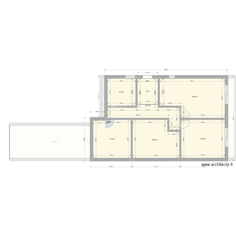 plan 8400x13600 avec sous sol final inversé. Plan de 23 pièces et 532 m2