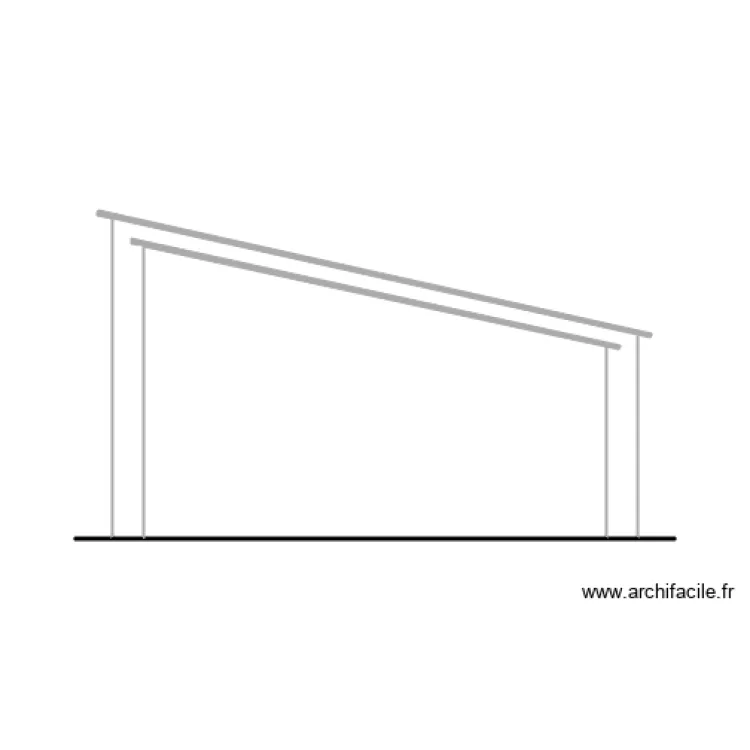 Facade Nord Existant avec Projet. Plan de Facade Nord Existant avec Projet. Plan de