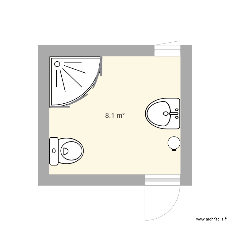 salle de bain. Plan de 0 pièce et 0 m2