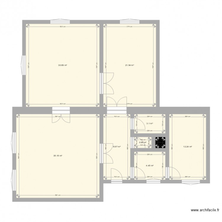 Csokonai aménagé. Plan de 0 pièce et 0 m2