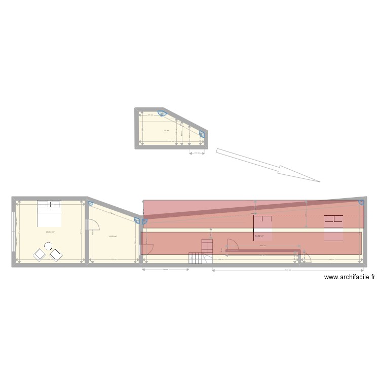 plan grenier. Plan de 0 pièce et 0 m2
