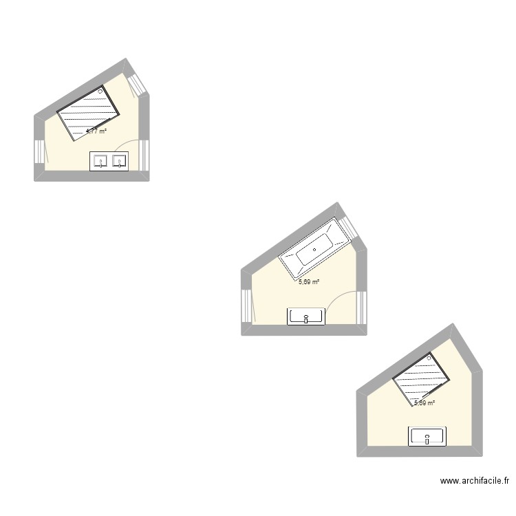 salle de bai. Plan de 0 pièce et 0 m2