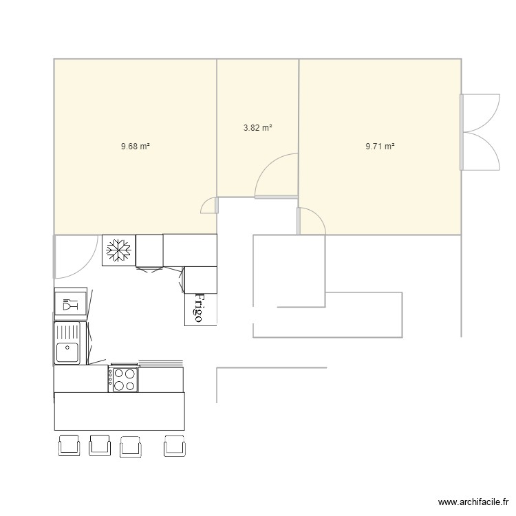 Cuisine. Plan de 0 pièce et 0 m2