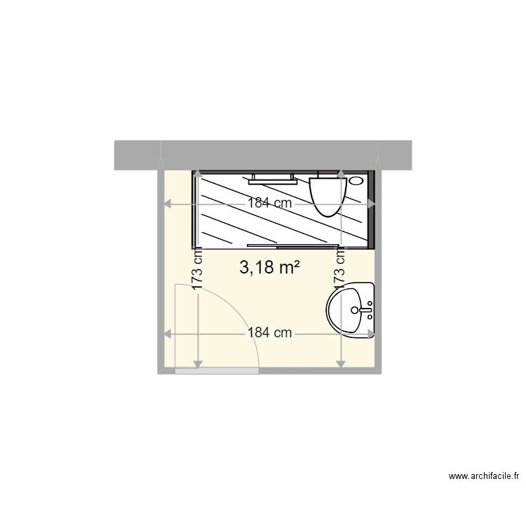 BREUIL M. Plan de 1 pièce et 3 m2