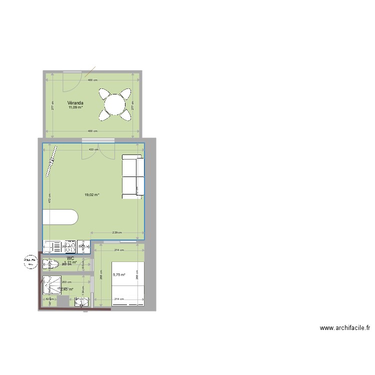 Log 01 V2. Plan de 0 pièce et 0 m2