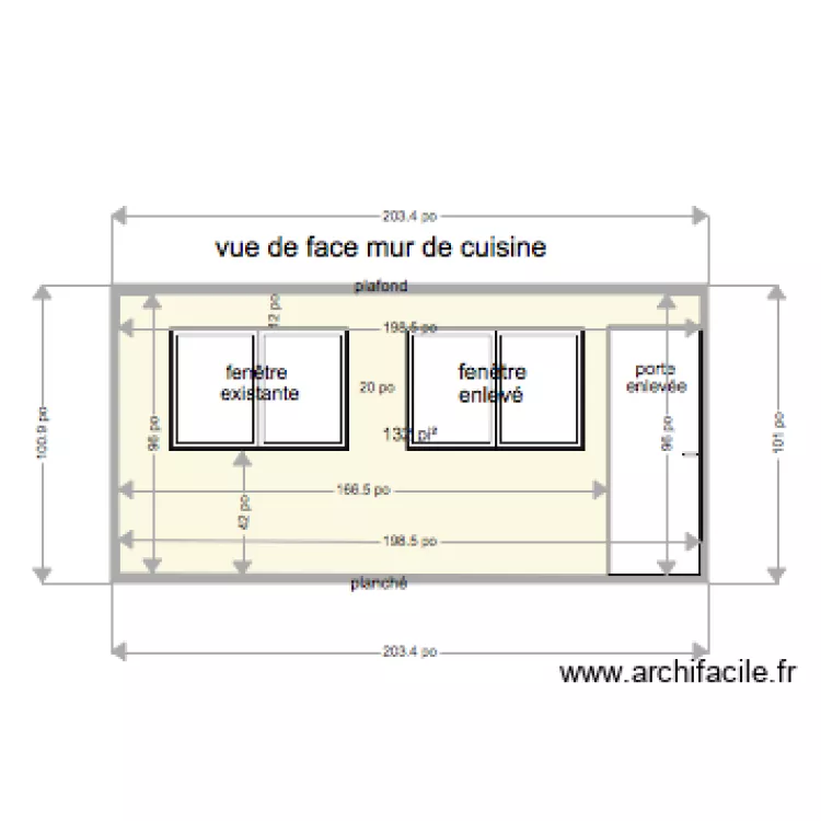 vue de face cuisine. Plan de vue de face cuisine. Plan de