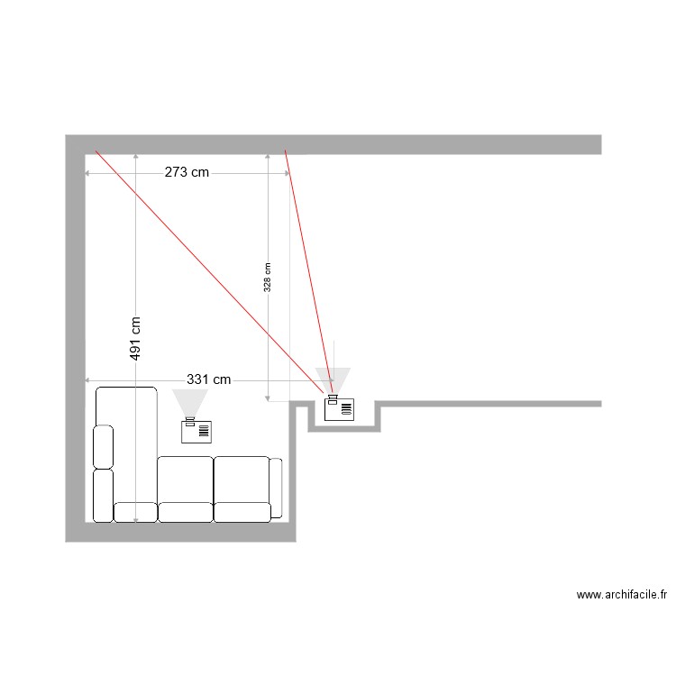 salle video. Plan de 0 pièce et 0 m2