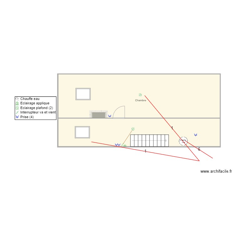 chambre. Plan de 0 pièce et 0 m2