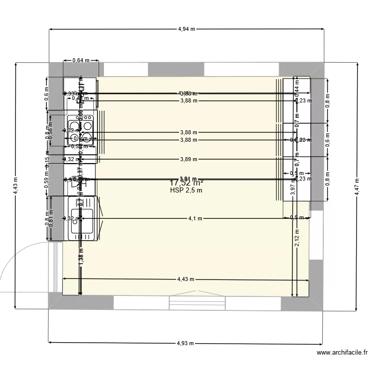 Am&eacute;nagement Cuisine. Plan de 