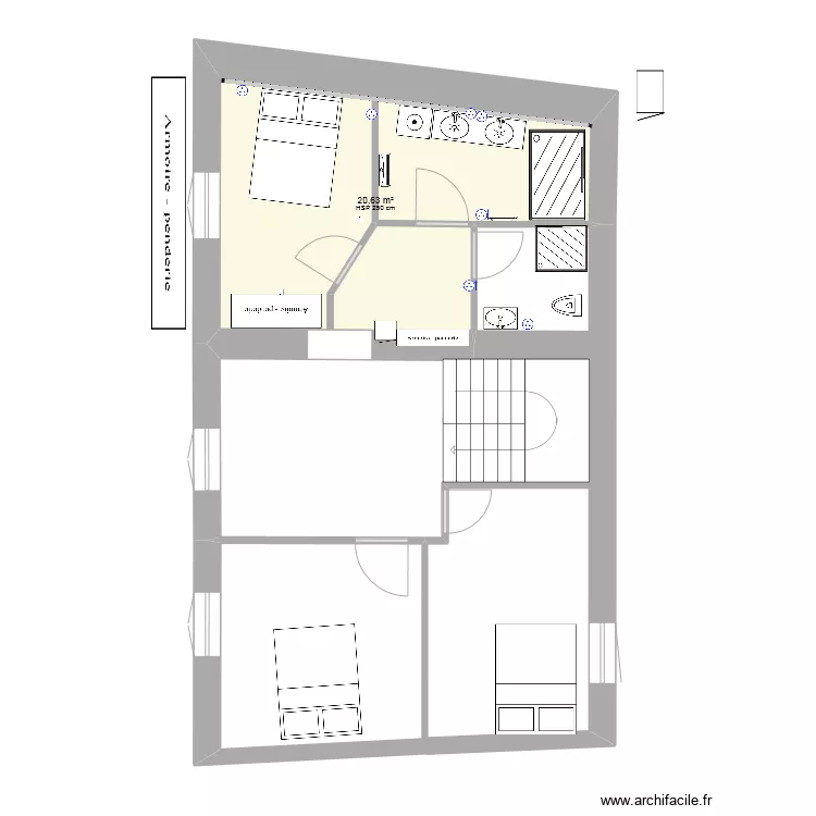1er étage Maison Védrines. Plan de 1er étage Maison Védrines. Plan de