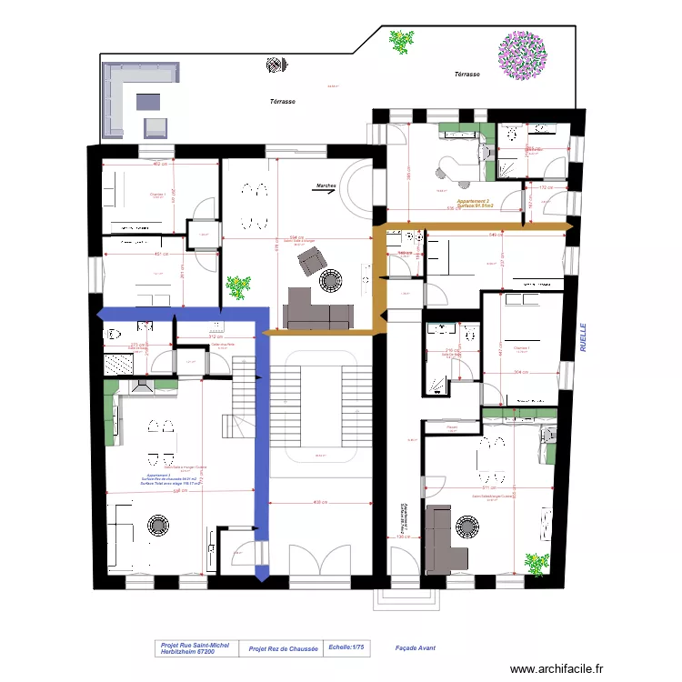 Herbitzheim grange 2. Plan de 