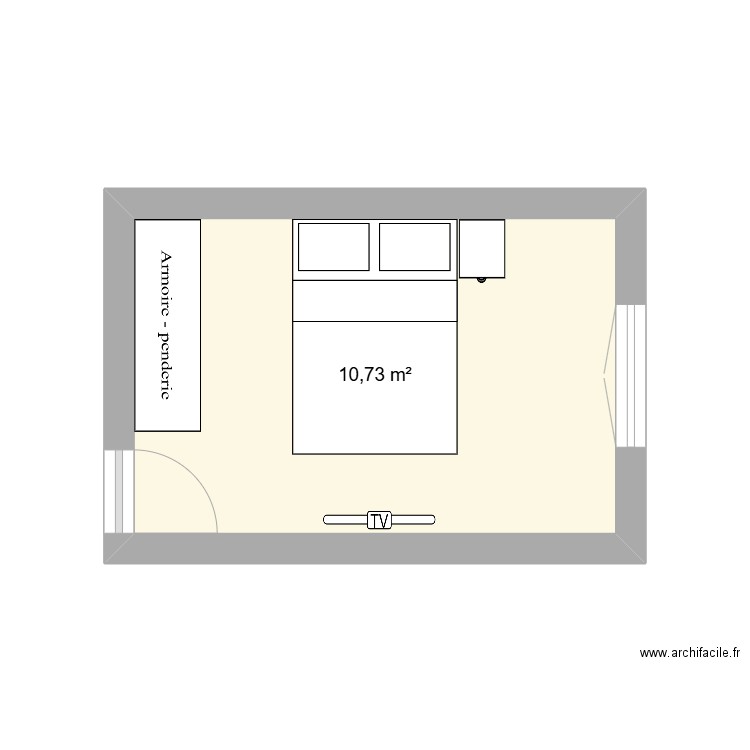 Chambre. Plan de 0 pièce et 0 m2