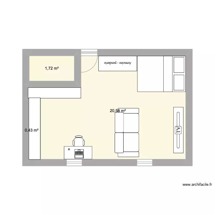 buzenval. Plan de 3 pièces et 23 m² buzenval. Plan de 3 pièces et 23 m²