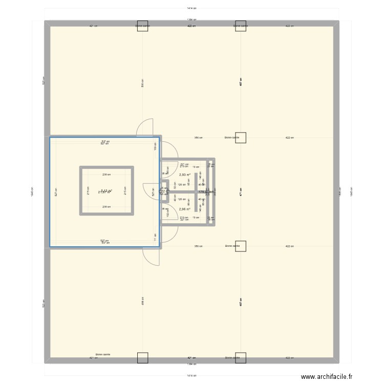 Bureau Daguerre Brut. Plan de 7 pièces et 219 m2