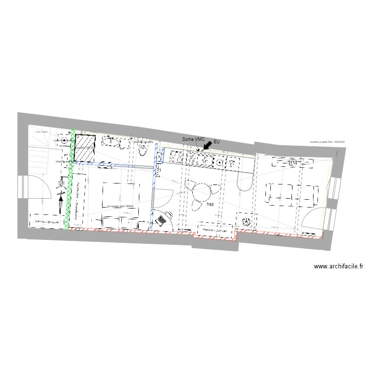 Aubière projeté2 15082020 RDC. Plan de 0 pièce et 0 m2