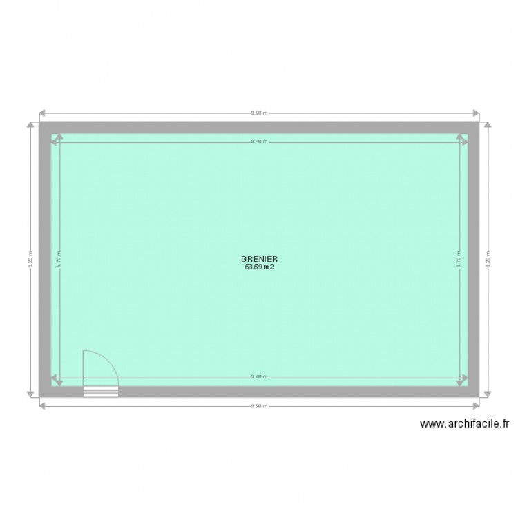 GRENIER. Plan de 0 pièce et 0 m2