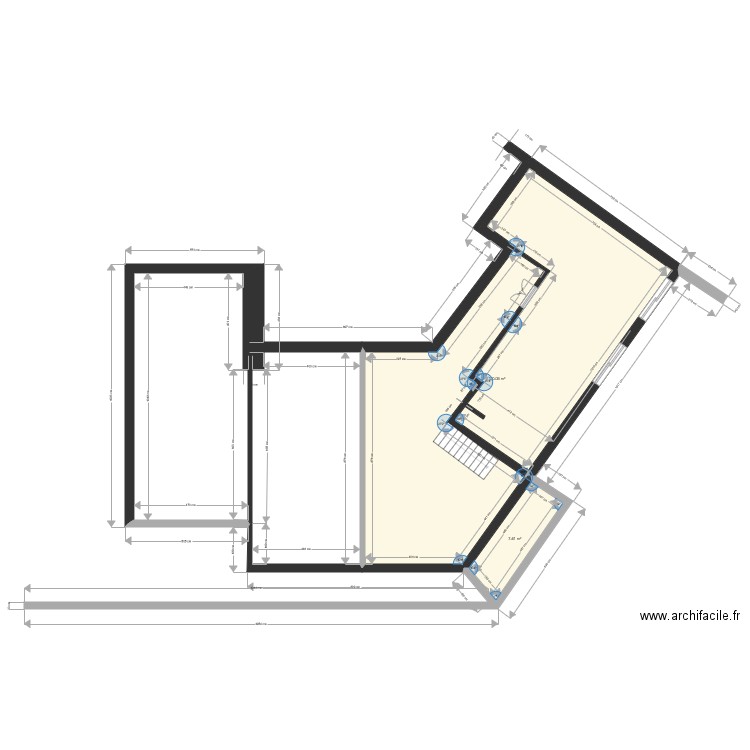 botte. Plan de 0 pièce et 0 m2