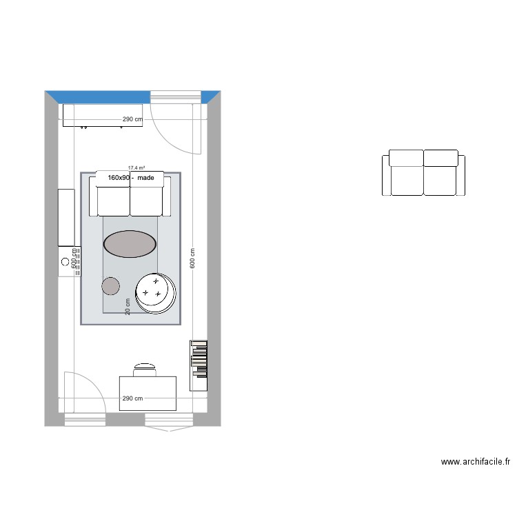 Calmont salon. Plan de 0 pièce et 0 m2