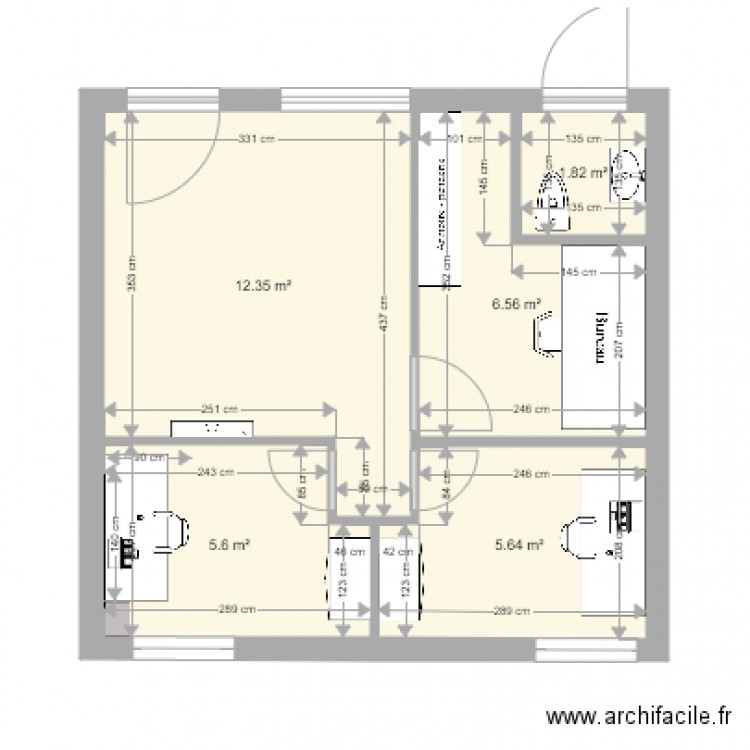 Bureaux E. Plan de 0 pièce et 0 m2