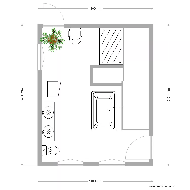 SALLE DE BAIN 2. Plan de 