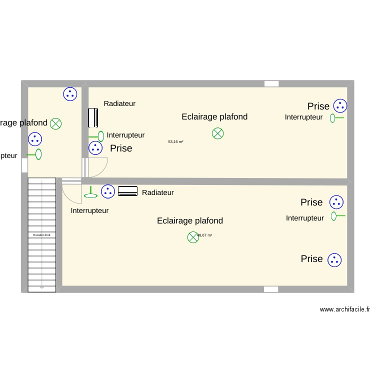 plan 2. Plan de 2 pièces et 102 m2