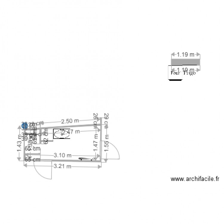 Salle de bain Projet 1. Plan de 0 pièce et 0 m2