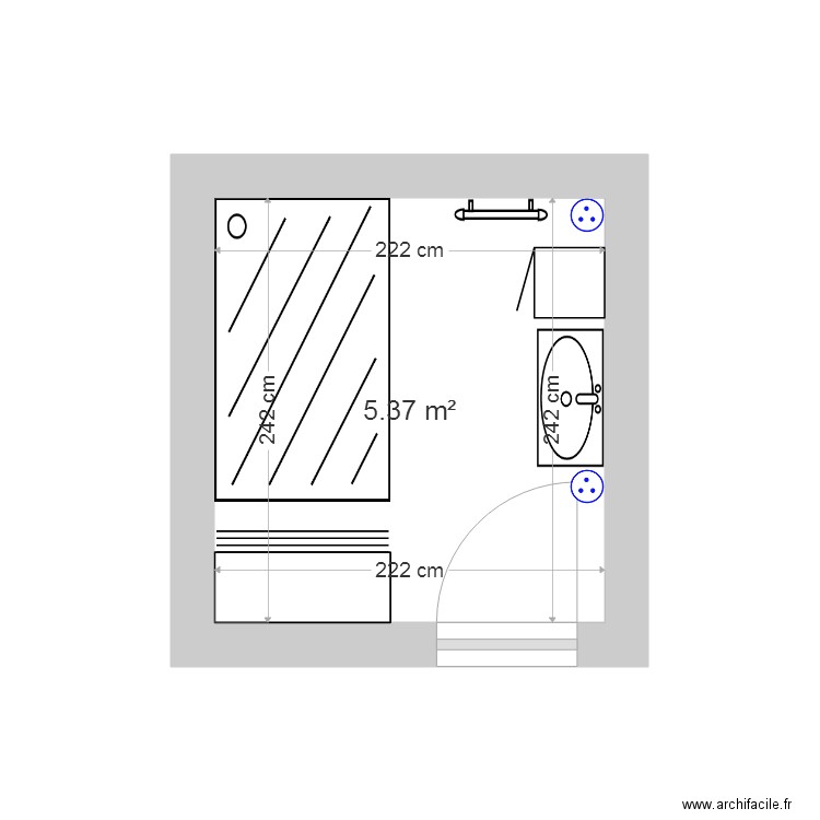 Sdb bain 2. Plan de 0 pièce et 0 m2