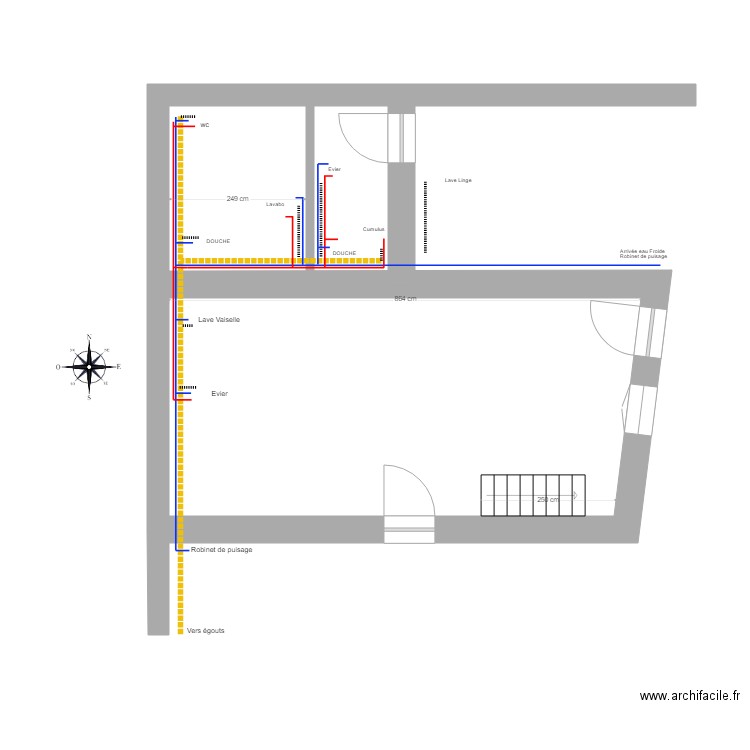 rdc gite reseau EU EC EF. Plan de 0 pièce et 0 m2