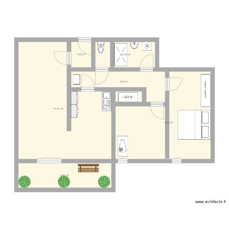 Appartement Villers W D . Plan de 0 pièce et 0 m2