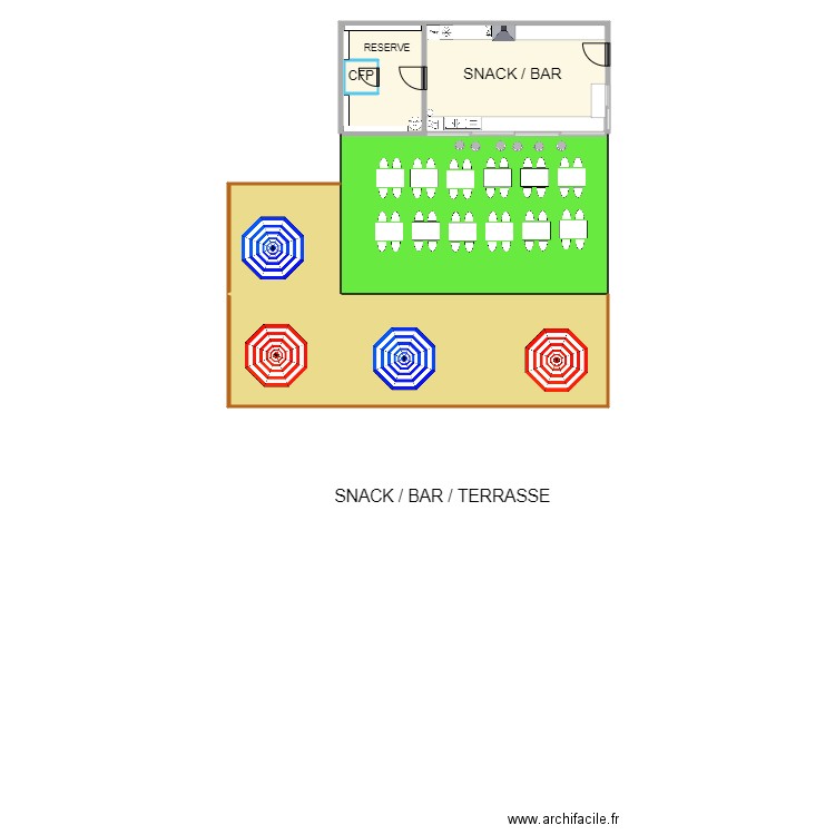 BAR SNACK. Plan de 0 pièce et 0 m2