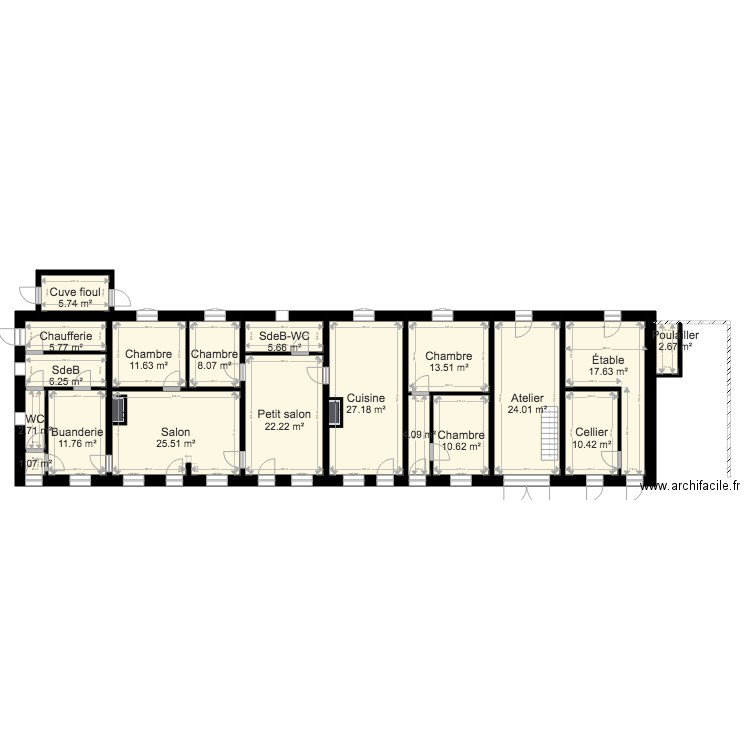 BAS ORIGINE ss fond. Plan de 0 pièce et 0 m2