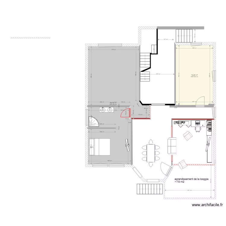 plan  1ere solution. Plan de 