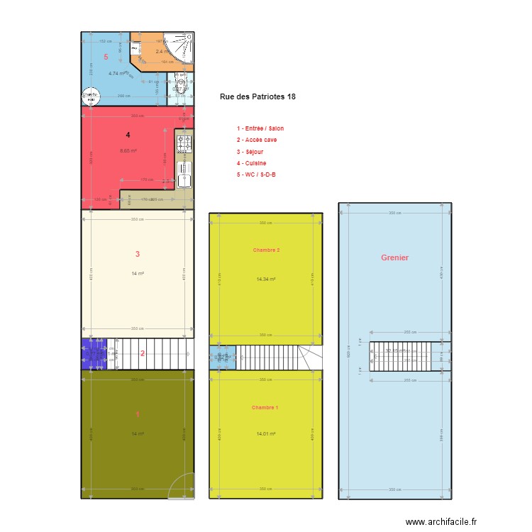 patrotes. Plan de 0 pièce et 0 m2