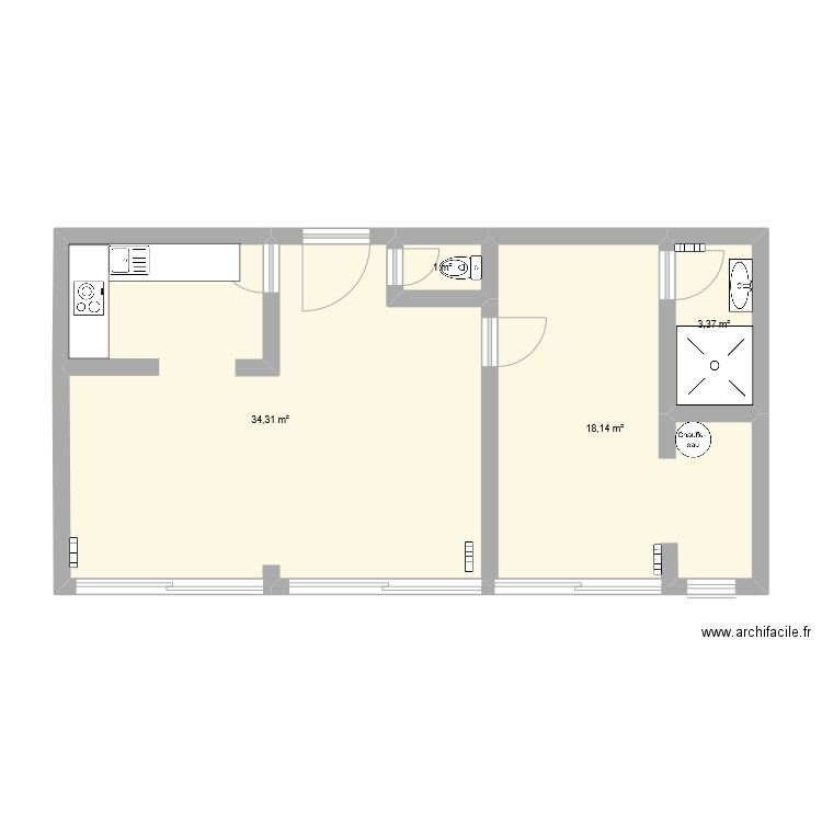 Appart. Plan de 0 pièce et 0 m2
