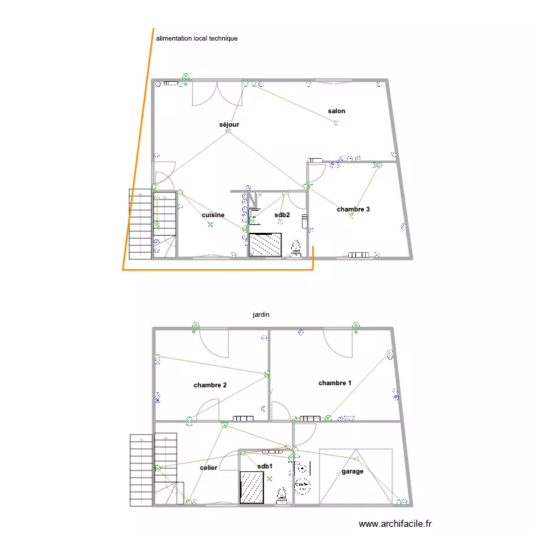 aderiva plan electrique. Plan de 