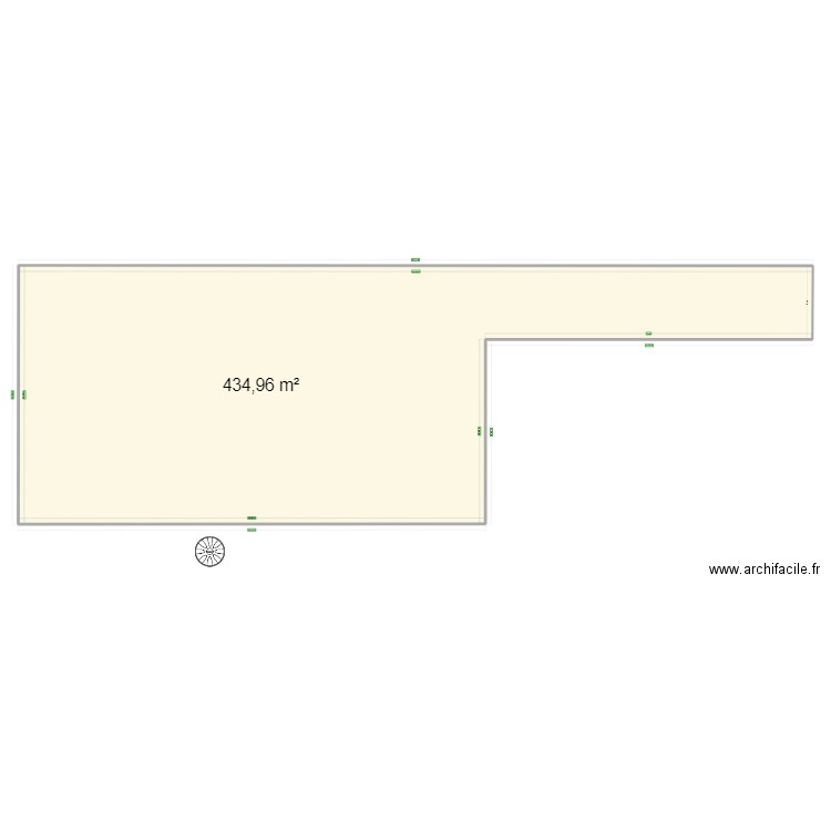 parcelle nue. Plan de 1 pièce et 435 m2