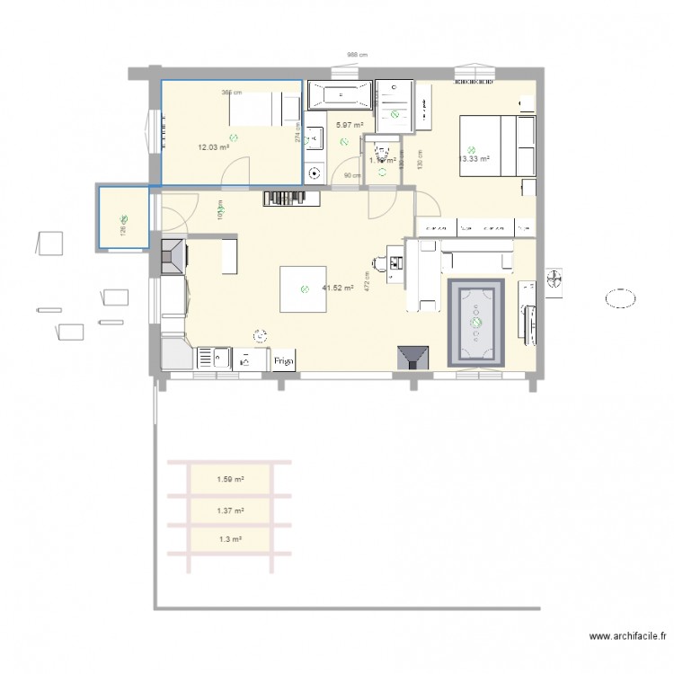 en cours2. Plan de 0 pièce et 0 m2