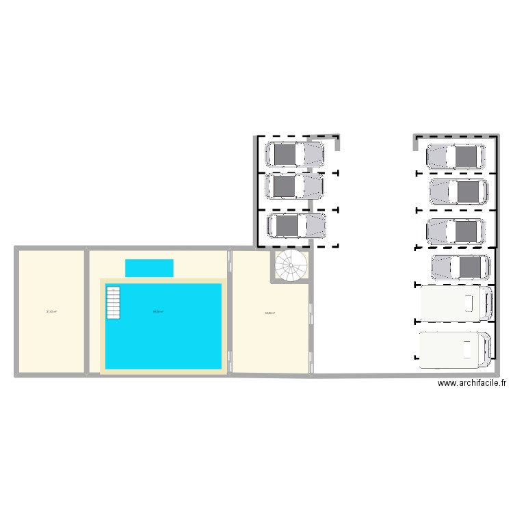 plan bourg top1. Plan de 3 pièces et 134 m2