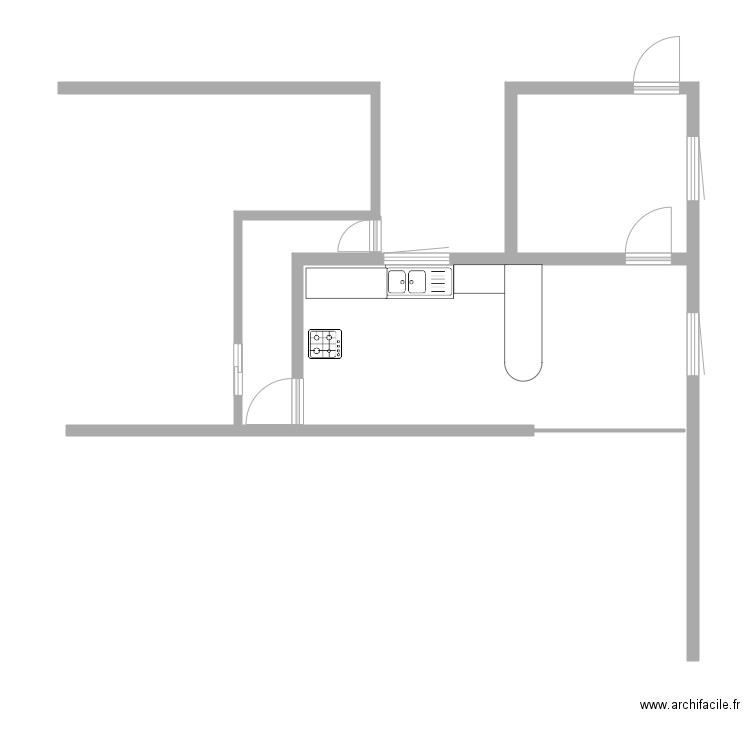 plan cuisine. Plan de 0 pièce et 0 m2