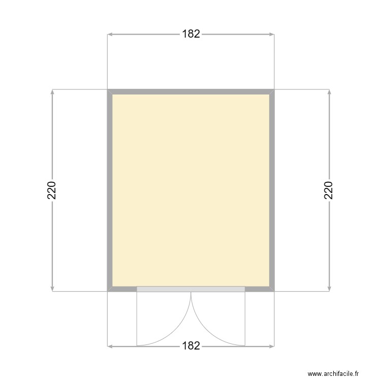 Abri de jardin 10. Plan de 1 pièce et 4 m2